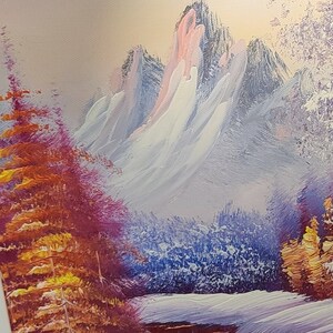 Seasons in Harmony: Autumn to Winter oil paint