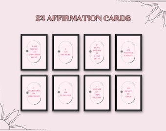 Positive Affirmationskarten, druckbare Karten, Achtsamkeitskarten, Positivkarten, Vision Boards, digitale Downloads, tägliche Affirmation, PDF