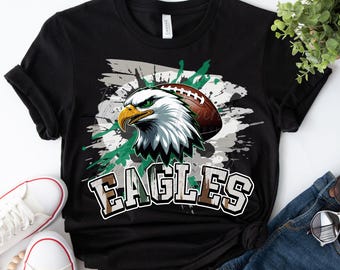 Maskotka drużyny futbolowej Eagles PNG: Projekt koszulki na mecz w Filadelfii (PNG, PDF)