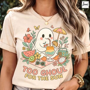 Too Ghoul for the Sun PNG, Ghost Summer Halloween png, Cute Summer Ghost png, Funny summer Halloween png, Kawaii Spooky Halloween png