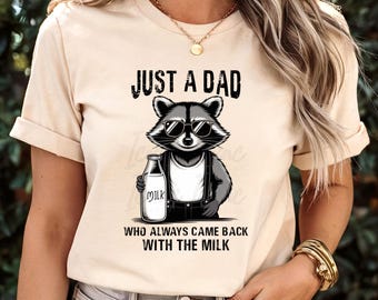 Funny Dad Raccoon PNG: Father's Day Shirt Design (Digital Download, PDF Included