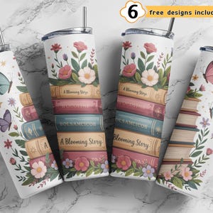 Book Lover Tumbler ,20oz Skinny Tumbler PNG ,Bookish Reading Tumbler, Reading Tumbler PNG, Tumbler Sublimation Design