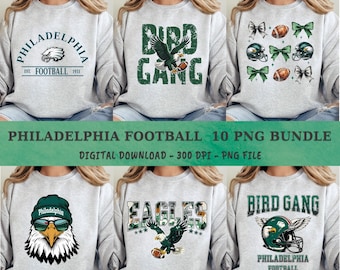 Philadelphia Eagles Football PNG Bundle ,Game Day Png,Bird Gang Png, Eagles Fan Clipart, NFL  Digital Download, Sublimation PNG Bundle