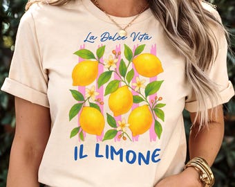La Dolce Vita Lemon PNG: Diseño de acuarela de la Costa Amalfitana (Descarga digital, archivo PDF)