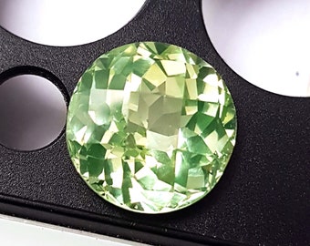 10.00 Ct| Round Cut| Natural Parrot Green Tourmaline Sapphire| Loose Gemstone| Mozambique| Use in Jewelry| Ring Size Gift| Halloween Sale