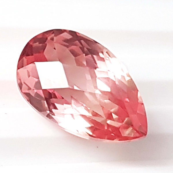 10.95Ct Flawless Natural Pink Padparadscha Sapphire Loose Gemstone| Pear Shape| Use Jewelry Ring Pendant Design| Halloween Gift Sale