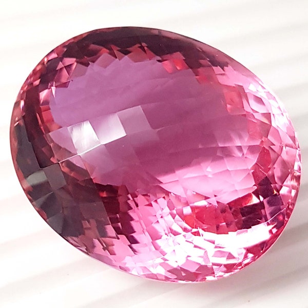 Loose Gemstone 257.90 Ct| A1 Quality| Big Size Spinal Pink Topaz| For Use in Jewelry| Design, Decoration or Gift| New Fresh Design Oval Cut|