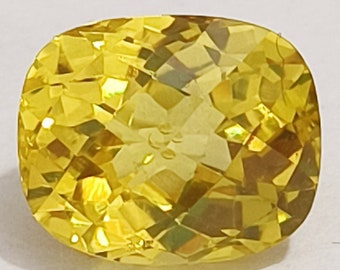 AAA Flawless Ceylon Yellow Sapphire Cushion Cut 17.40 Ct Loose Gemstone Excellent Quality Sapphire Ring And Fine Jewelry Making Gemstone