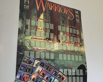 Warrior Cats Book Tracker Poster and Stickers