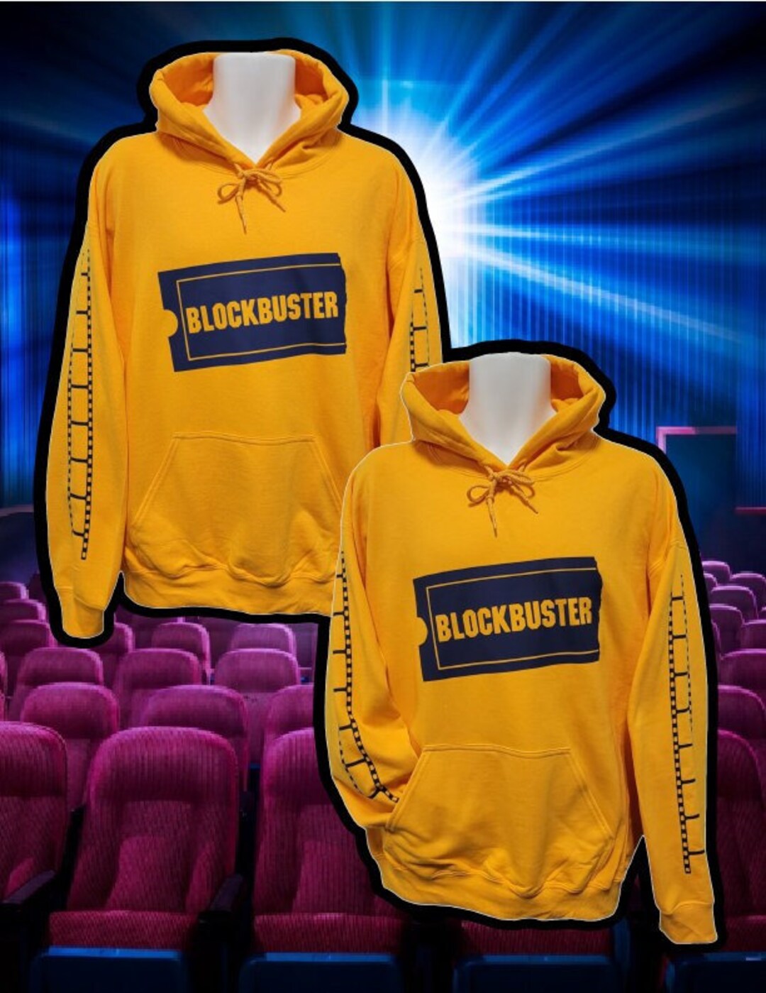 Retro Blockbuster Movie Hoodie - Etsy