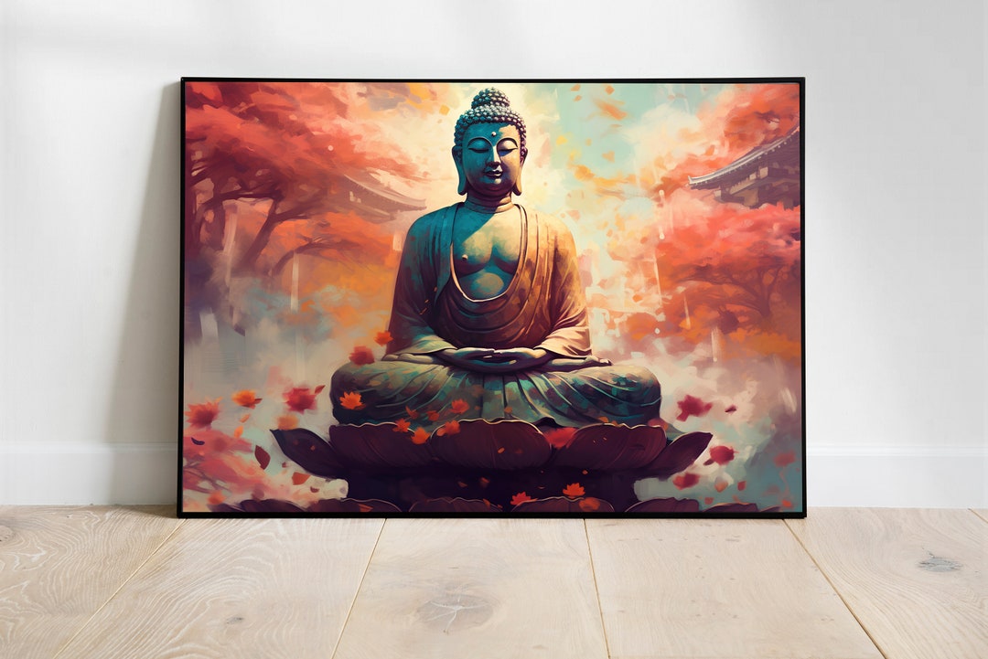 Modern Buddha Wall Art Digital Print Serene Wall Home - Etsy