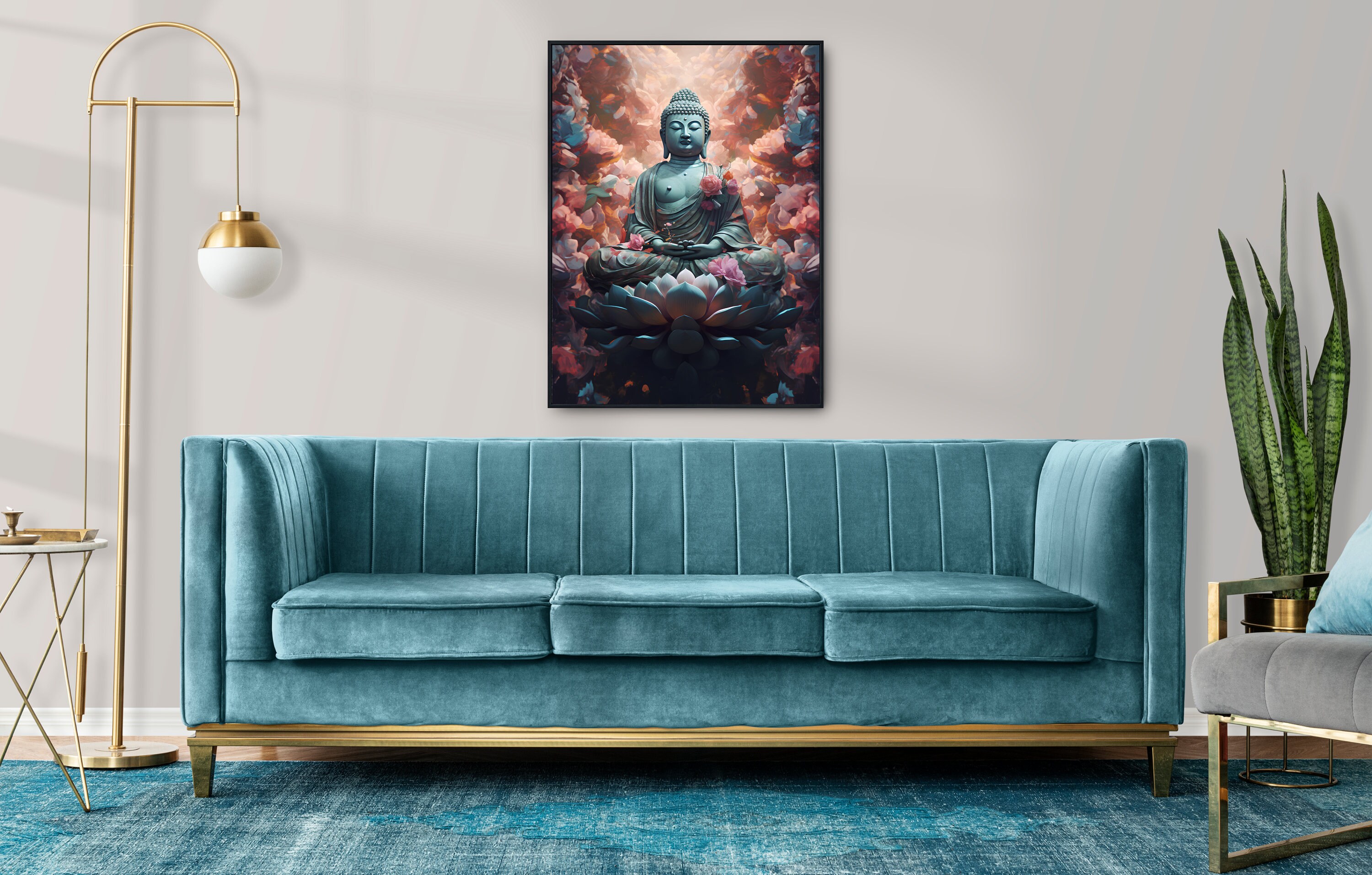 Modern Buddha Wall Art Digital Poster Serene Zen Decor Etsy