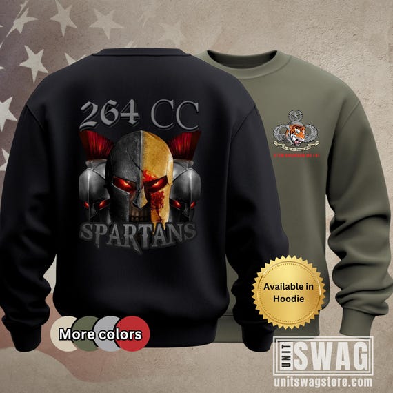 264th CC 27th EN BN, Sweatshirt, Spartans, Heavy Blend Crewneck