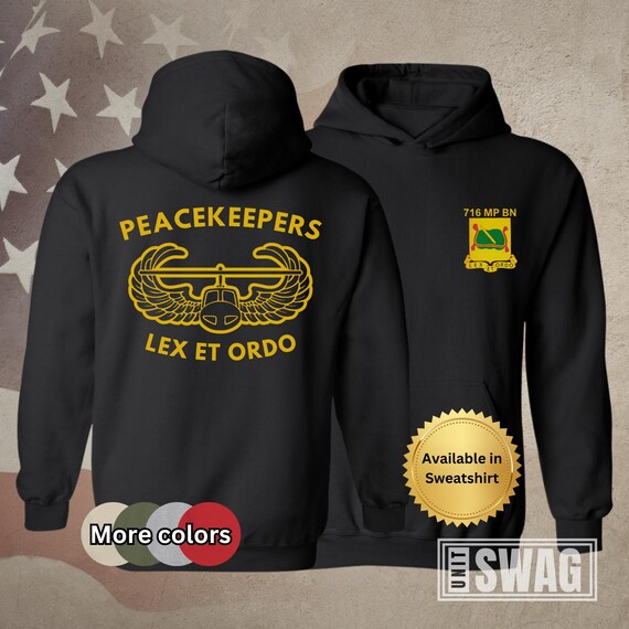 716 MP BN, Hoodie, Peacekeepers, Lex Et Ordo, 716 Military Police Battalion, Hooded Sweatshirt