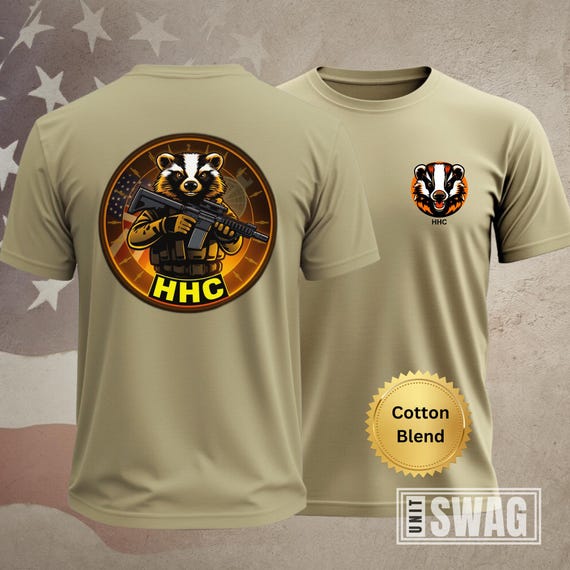 HHC 44 ESB, T-shirt, 44th, Expeditionary Signal, Battalion, Enhanced, Unit Shirt, Cotton Blend, Shirt