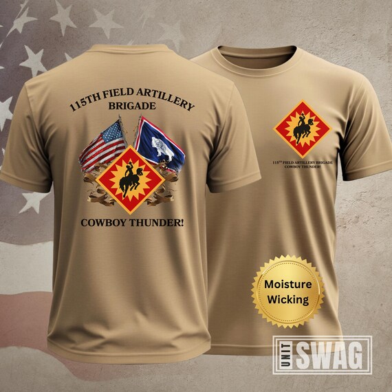 115th Field Artillery Brigade, T-Shirt, Coyote Brown
