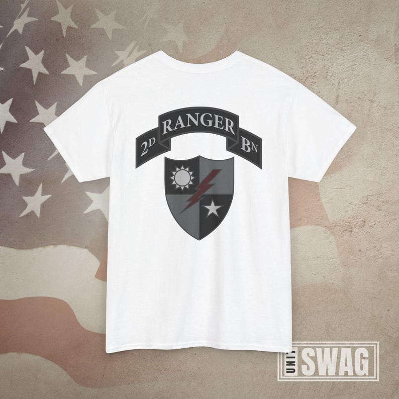 2nd Ranger Battalion, T-shirt, Blackout, 2nd BN, 75th Ranger Regiment ...