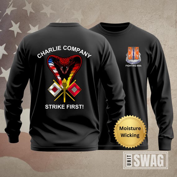 C Co 44 ESB, Long Sleeve, T-shirt, Unit Shirt, Moisture Wicking, Dri-Fit, Black, Shirt