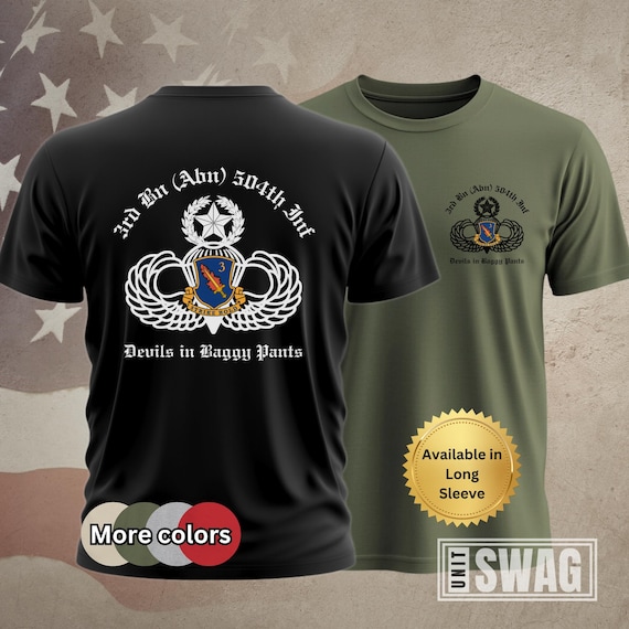 3-504th Infantry Regiment, T-shirt, PIR, Blue Devils, US Army
