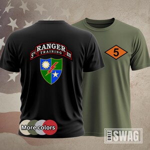 5th Ranger Training Battalion, T-shirt, 5th RTB, 75th Ranger Regiment, Unit Insignia, Sua Sponte, RLTW, US Army, Veteran, Gift, Shirt