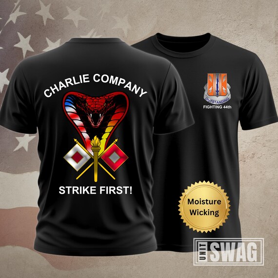 C Co 44 ESB, T-shirt, Unit Shirt, Moisture Wicking, Dri-Fit, Black