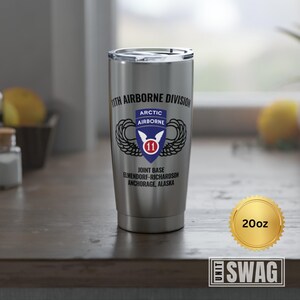 11th Airborne Division, Tumbler, US Army, Artic Angles, Artic Tough, Paratrooper, Veteran, Military, Gift for Veteran, Gift, Military Gift