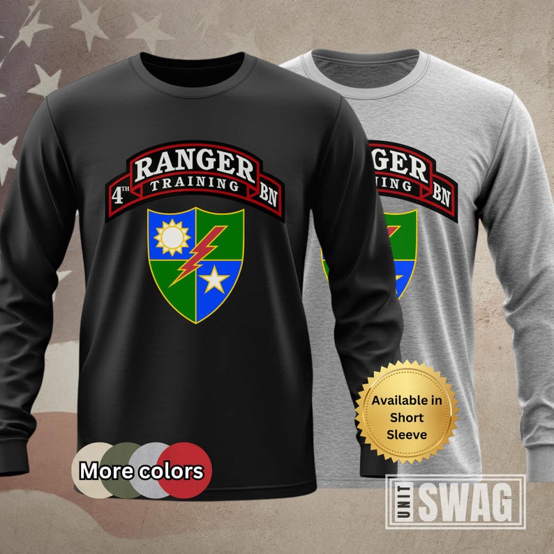 4th Ranger Training Battalion, Long Sleeve, T-shirt, 4th RTB, 75th ...