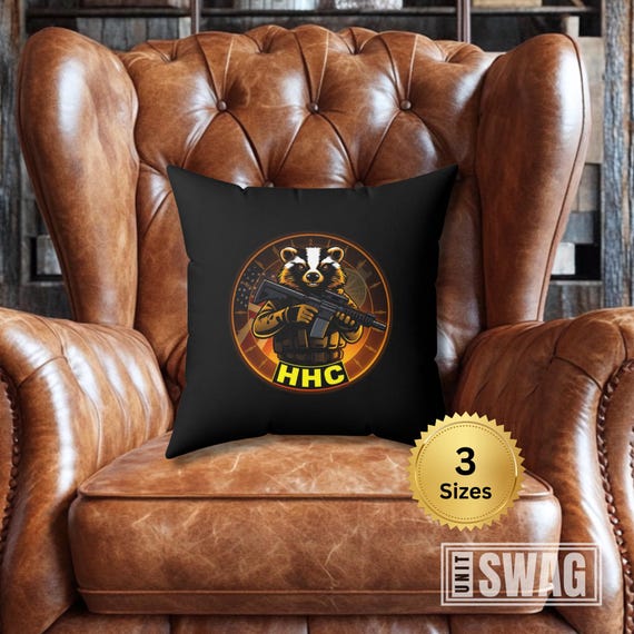 HHC 44 ESB, Pillow, 44th, Expeditionary Signal, Battalion, Enhanced, Unit Swag, Military, Veteran, Gift, Accent Pillow