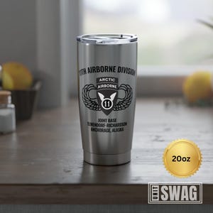 11th Airborne Division, Tumbler, US Army, Artic Angles, Artic Tough, Paratrooper, Veteran, Military, Gift for Veteran, Gift, Military Gift