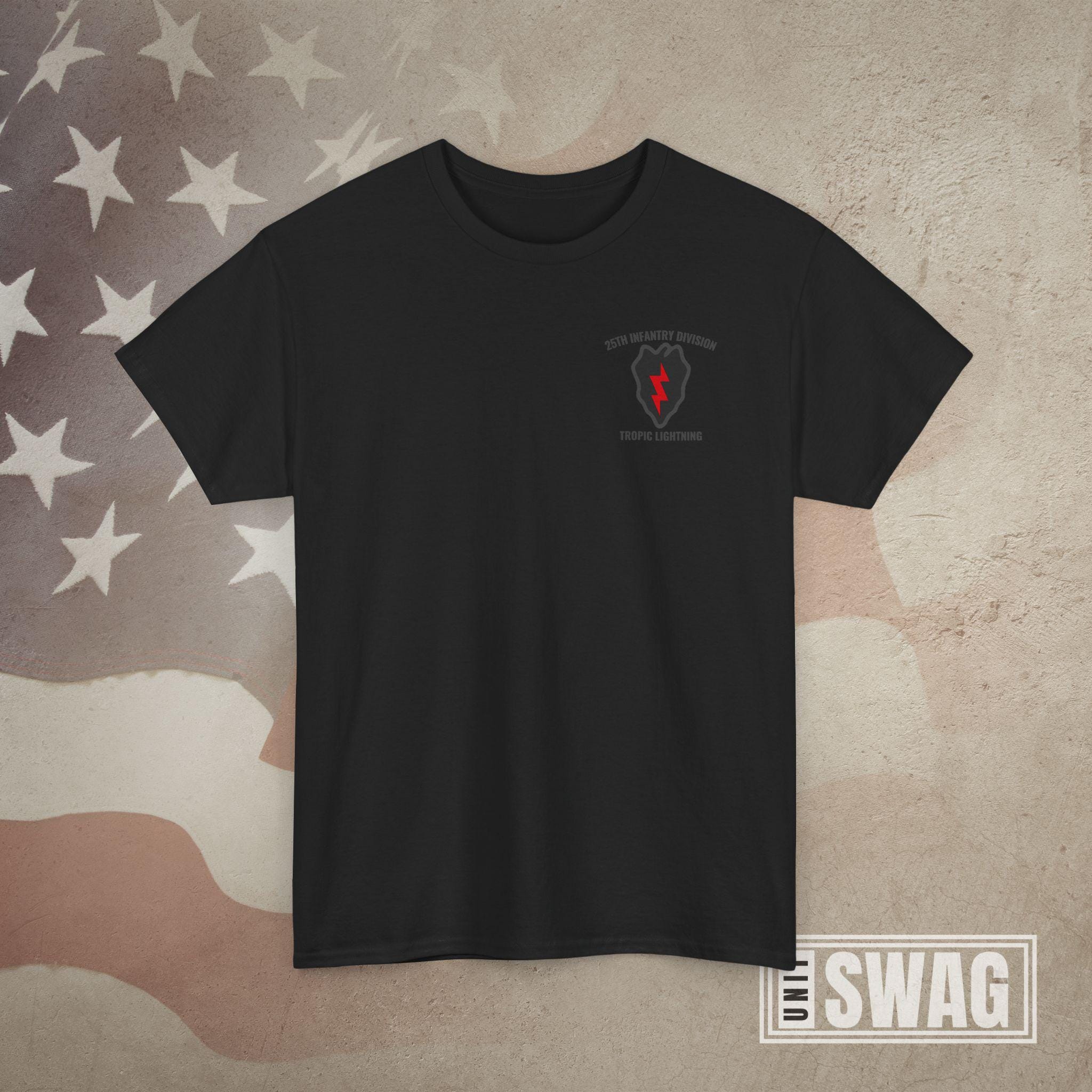 Alpha Industries｜ (25TH INFANTRY TEE (MTI55000C1 WHITE) 25th Infantry Division, T-shirt, 25 ID, Tropic Lightning