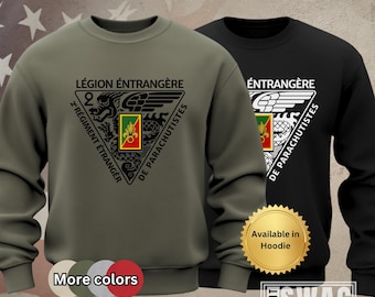 2E REP, Sweatshirt, French Foreign Legion, Parachute Regiment, 2e Régiment Étranger de Parachutistes, Shirt