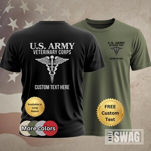 Veterinary Corps, T-Shirt, Personalized, 68T, 64A, Custom, Animal Care Specialist, Veterinary Service, US Army, Military, Veteran, Gift