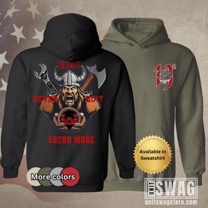 502nd MRBC, Hoodie, Vikings, Never Quit, 19th Engineer Battalion