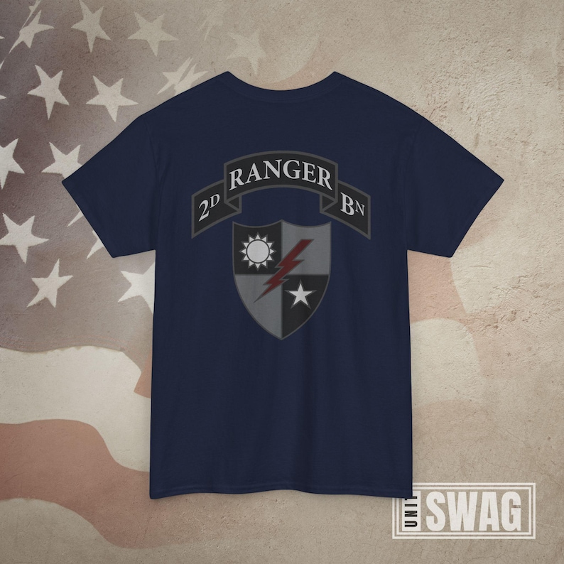 2nd Ranger Battalion, T-shirt, Blackout, 2nd BN, 75th Ranger Regiment ...