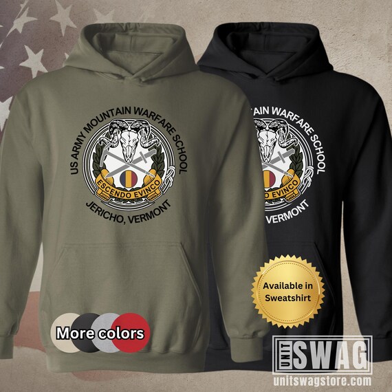 Army Mountain Warfare School, Hoodie, AMWS, Military Mountaineer