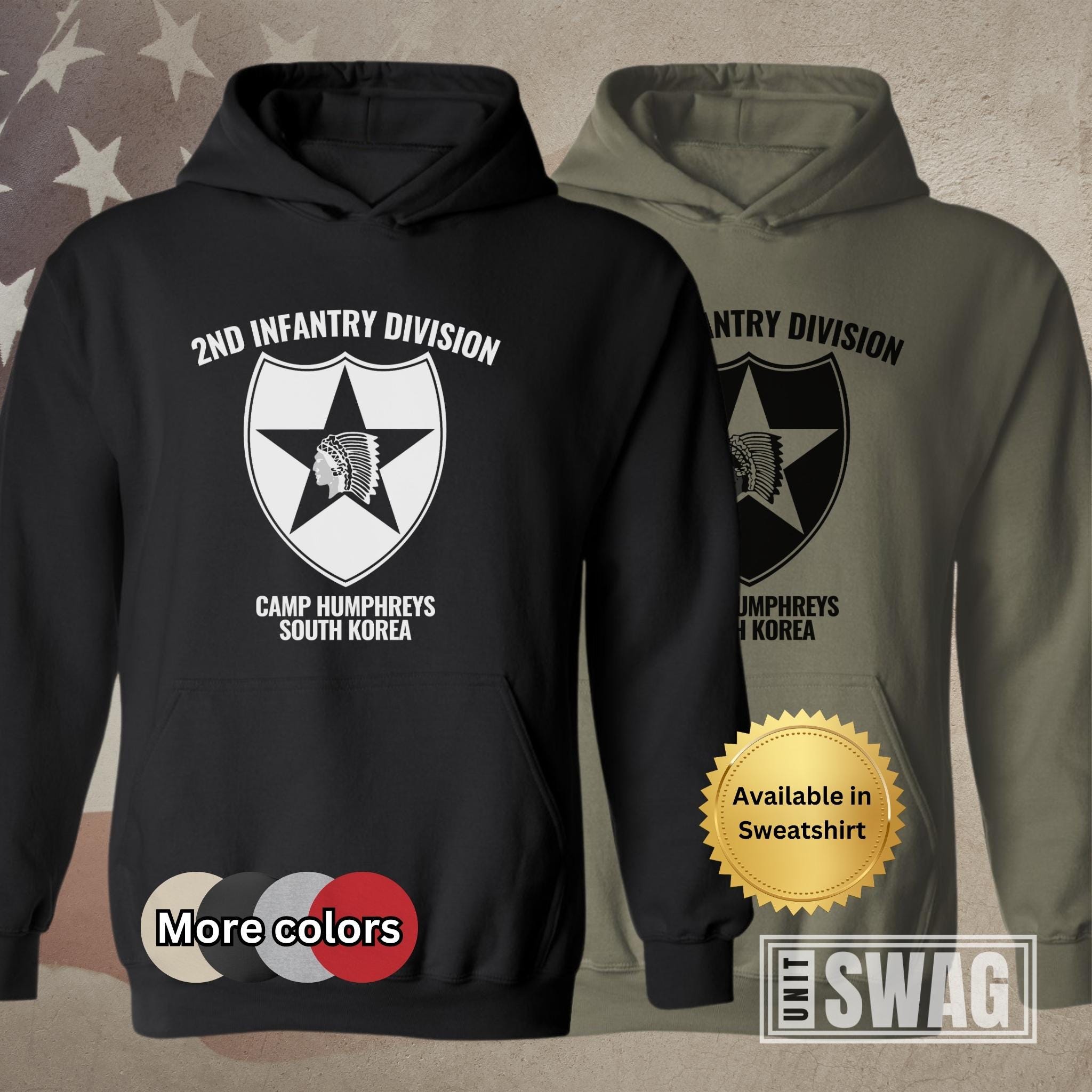 2nd Infantry Division, Hoodie, 2ID, 2nd ID, Second to None