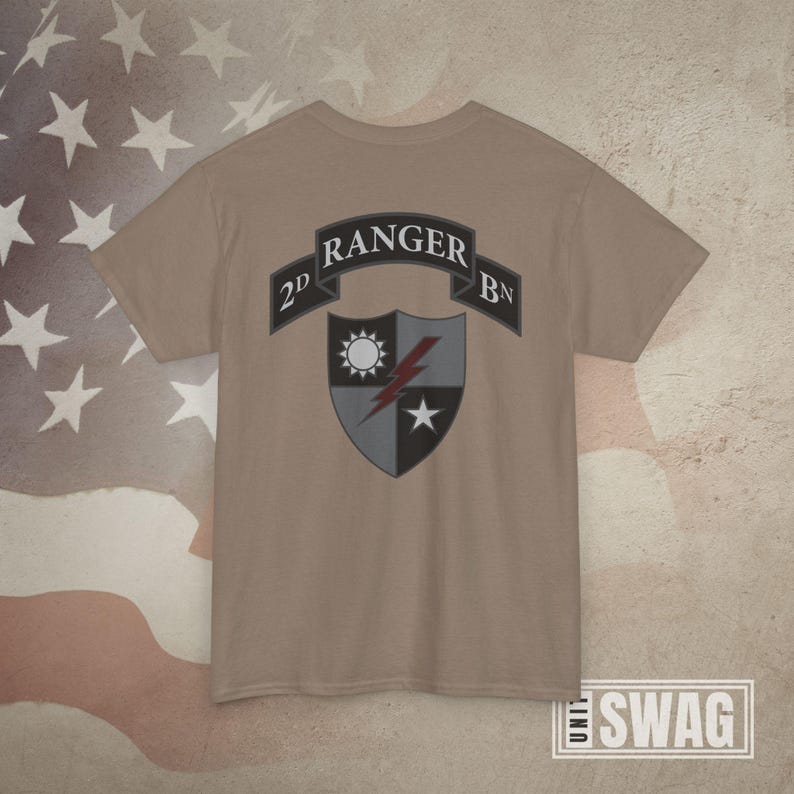 2nd Ranger Battalion, T-shirt, Blackout, 2nd BN, 75th Ranger Regiment ...