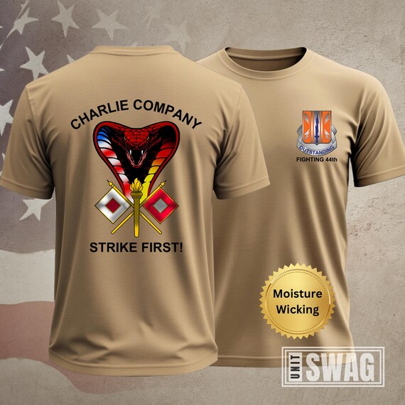 C Co 44 ESB, T-shirt, Unit Shirt, Moisture Wicking, Dri-Fit, Coyote Brown, Shirt