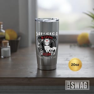 541 Engineer Company Tumbler, 20oz, 541 CEC, 92nd Engineer Battalion, Gift, Drinkware