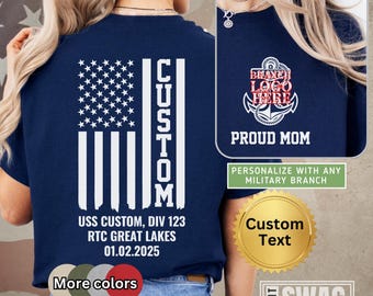 Personalized Bootcamp Family Graduation T-Shirt  Custom Shirt Military Tee Proud Mom Boot Camp Shirt Navy RTC Graduation Matching Shirts 18