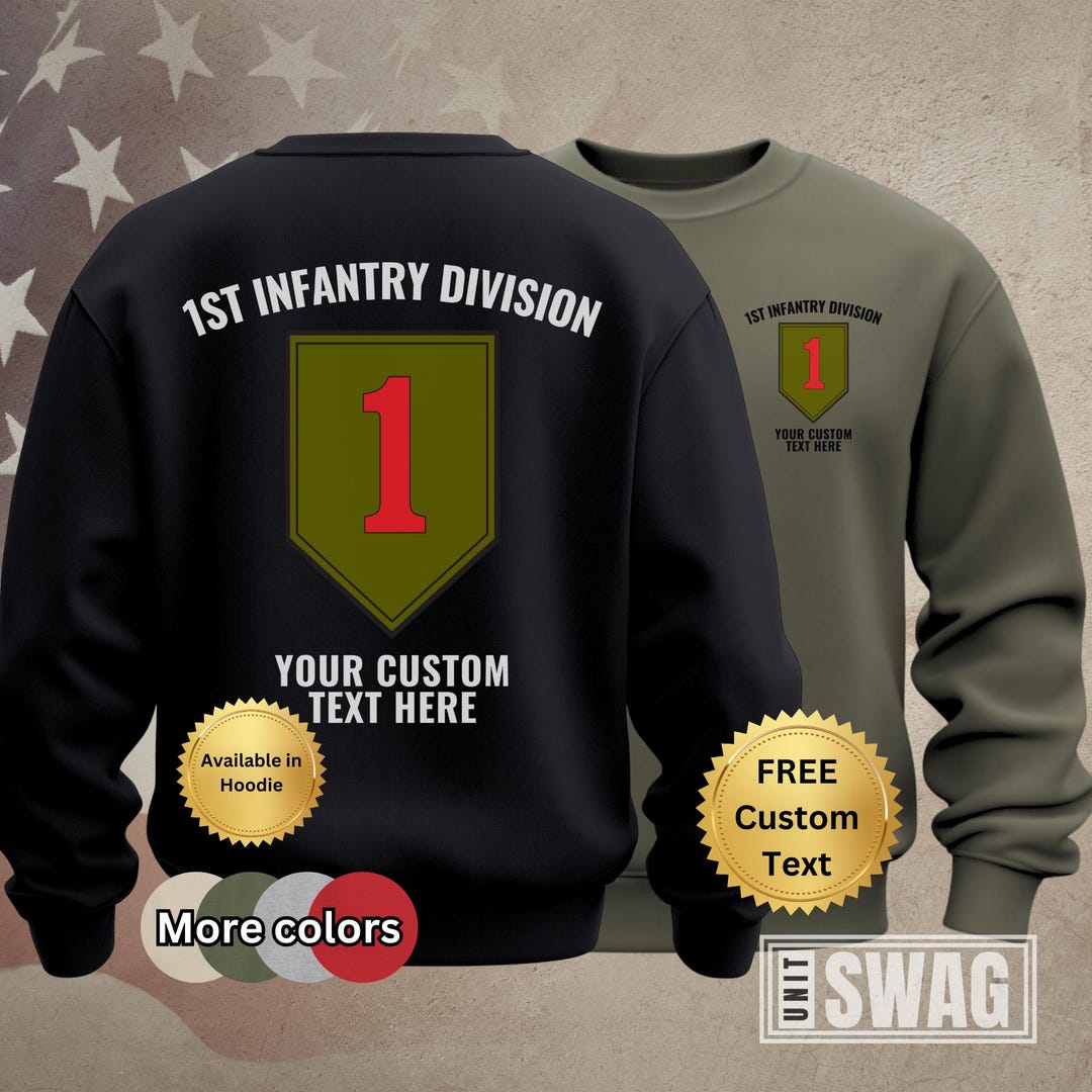 1st Infantry Division, Sweatshirt, Custom, Personalized, 1 ID, 1ID, the ...