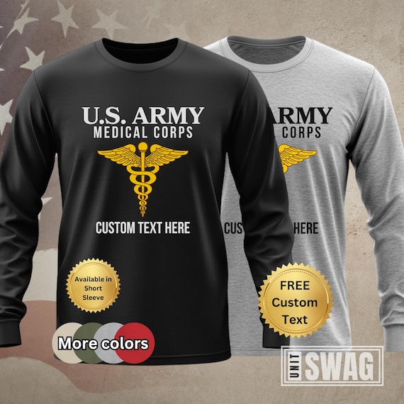Medical Corps, Long Sleeve, T-shirt, Personalized, Combat Medic