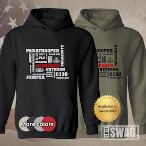 Airborne, Hoodie, Paratrooper, Jumpmaster, JMPI, Graduation, School, Custom, Personalized, US Army, Veteran, Military, Sweatshirt, Gift