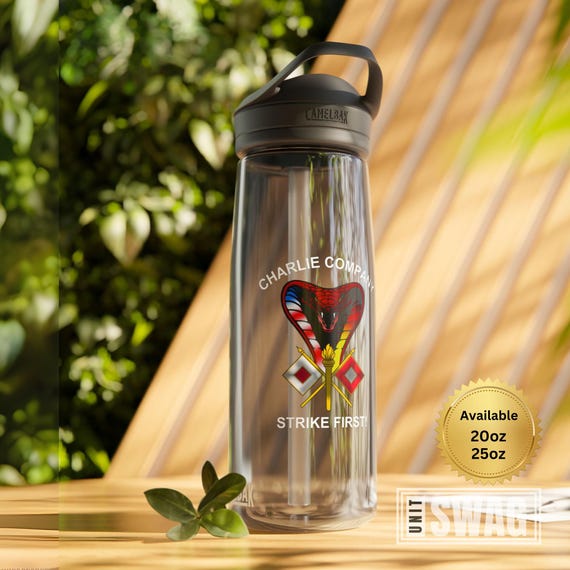 C Co 44 ESB, Water Bottle, 44th, Expeditionary Signal, Battalion, Enhanced, CamelBak Eddy®, Unit Swag, Military, Veteran, Gift