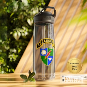 75th Ranger Regiment, Water Bottle, Ranger Scroll, RLTW, Ranger School, Instructor, Graduation, US Army, Military, Veteran, Custom, Gift