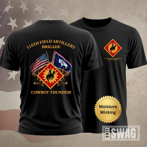 115th Field Artillery Brigade, T-Shirt, Black