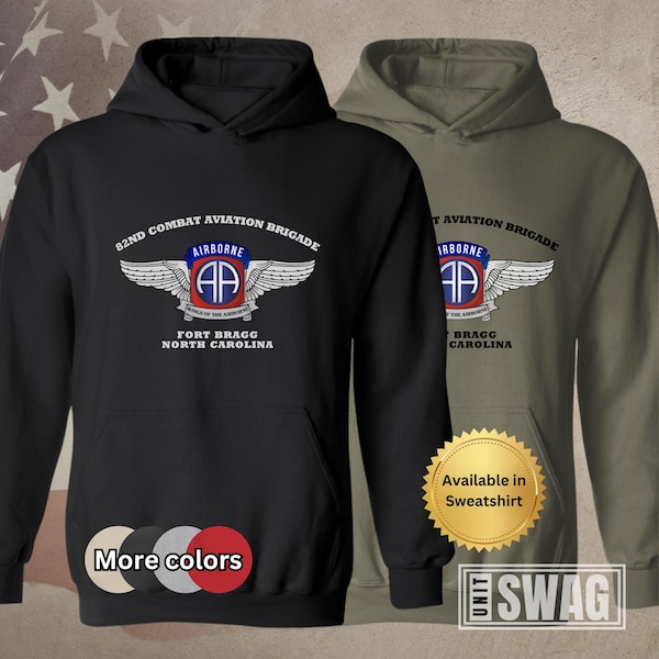 82nd Combat Aviation Brigade, Hoodie, 82 CAB, Wings of the Airborne, Airborne, Paratrooper, US Army, Veteran, Military, Gift, Sweatshirt