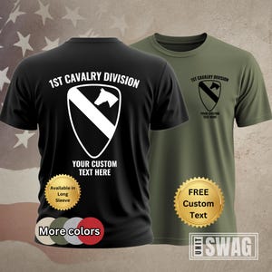 1st Cavalry Division, T-Shirt, Personalized, Fort Hood, Texas, 1 CAV, Fort Cavazos, Cavalry, Army, US Army, Veteran, Shirt, Tshirt, Gift