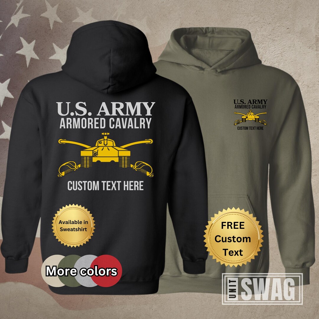 Armored Cavalry, Hoodie, Personalized, Custom, Armor, 19K, M1, Armor ...
