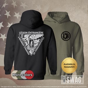 2E REP French Foreign Legion, Hoodie, Parachute Regiment, 2e Régiment Étranger de Parachutistes, Sweatshirt, Gift, Veteran, Paratrooper